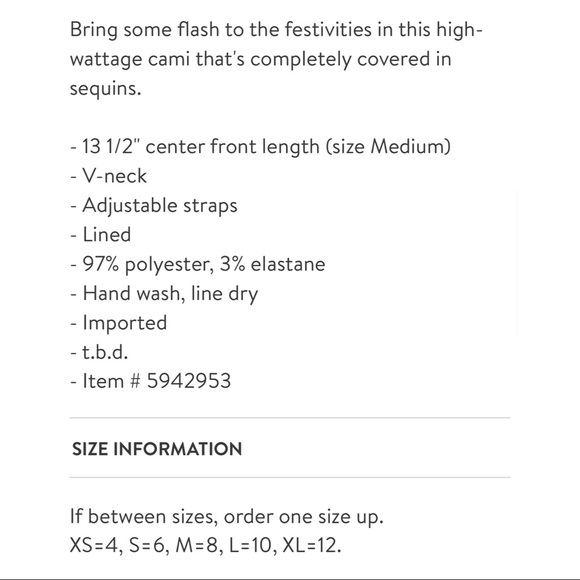 Bardot Sequin Camisole - Picture 5 of 8